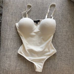 JLUX LABEL creamy white bodysuit; like new